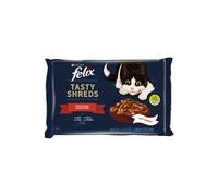 Felix Snacks Tasty Shreds Selección De Carnes Comida Húmeda Para Gato 4 X 80 Gr