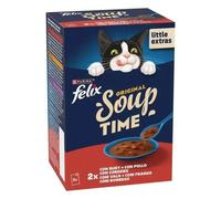 Felix húmedo gato sopa carne 6x48 gr
