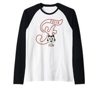 Felix The Cat Americana Script Logo Camiseta Manga Raglan