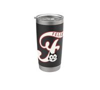 Felix The Cat Americana Script Logo Vaso térmico de acero inoxidable de doble pared