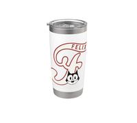 Felix The Cat Americana Script Logo Vaso térmico de acero inoxidable de doble pared