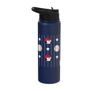 Felix The Cat Baseball Americana All Over Print Stainless Steel Insulated Water Bottle