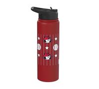 Felix The Cat Baseball Americana All Over Print Stainless Steel Insulated Water Bottle