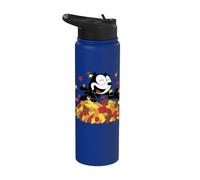 Felix The Cat Fall Leaf Pile Fun Stainless Steel Insulated Water Bottle