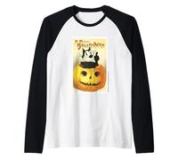 Felix The Cat Merch Una Feliz Diversión De Halloween Camiseta Manga Raglan