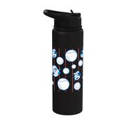 Felix The Cat Pinstripe Baseball All Over Print Stainless Steel Insulated Water Bottle