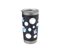 Felix The Cat Pinstripe Baseball All Over Print Vaso térmico de acero inoxidable de doble pared