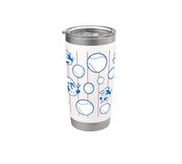 Felix The Cat Pinstripe Baseball All Over Print Vaso térmico de acero inoxidable de doble pared