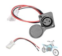 Felixstory Puerto de Carga XLR de Repuesto para EVO 500 800 Razor MX500 650 Izip Schwinn Scooter eléctrico con Puerto de Conector Compatible Gratuito y Cable, Cable de 18 AWG