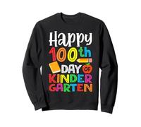 Feliz 100 Día de Kindergarten Cute 100 Days School Kids Sudadera