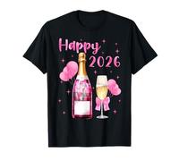 Feliz 2026, aplausos a un Nuevo año 2026 con champán y Coquette Bow Camiseta