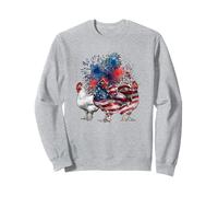 Feliz 4 de julio Bandera Americana Día de la Independencia Pollo Sudadera