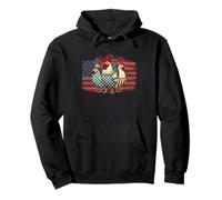 Feliz 4 de julio Bandera Americana Día de la Independencia Pollo Sudadera con Capucha