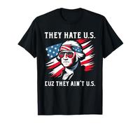 Feliz 4 de julio bandera de Estados Unidos nos odian porque no somos nosotros Camiseta