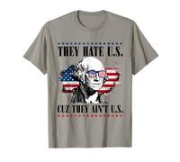 Feliz 4 de julio bandera de Estados Unidos nos odian porque no somos nosotros Camiseta