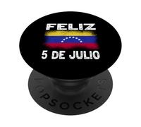 Feliz 5 De Julio Día de la Independencia Venezuela PopSockets PopGrip Adhesivo