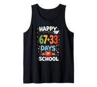 Feliz 67 Más 33 Días De Escuela Estudiante De Matemáticas Seis Siete Camiseta sin Mangas
