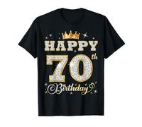 Feliz 70 cumpleaños 70 años Mujeres Hombres Fiesta de cumpleaños Camiseta