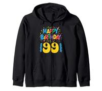 Feliz 99 cumpleaños Ropa Colorida celebración Sudadera con Capucha