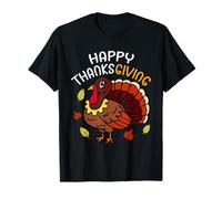 Feliz Acción de Gracias Divertido Pavo Cena Familiar Acción Camiseta