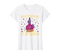 Feliz Acción de Gracias Y Sí, Es Mi Cumpleaños Peregrino Pavo Camiseta gráfica económica