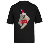 Feliz AF Camiseta Extragrande Holgada Negra Unisex Unisex Black tee Baggy Oversized T-Shirt
