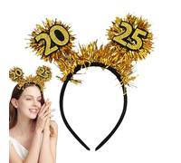 Feliz Año Nuevo 2025,2025 Diadema | Accesorios para aros de | Diadema para celebraciones de Año Nuevo, accesorio para el cabello para festivales de música, 2025