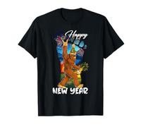 Feliz Año Nuevo 2026 Bigfoot Feliz Año Nuevo Niños Hombres Camiseta