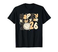 Feliz año Nuevo 2026 Cuenta Regresiva hasta Las 12 O Clock Strat Vibrante Camiseta