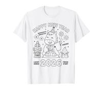 Feliz Año Nuevo 2026 Cute Horse Japanese Celebration Graphic Camiseta