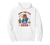 Feliz Año Nuevo 2026 Cute Horse Japanese Celebration Graphic Sudadera con Capucha