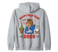 Feliz Año Nuevo 2026 Cute Horse Japanese Celebration Graphic Sudadera con Capucha