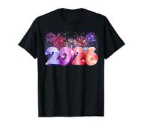 Feliz Año Nuevo 2026 Fireworks Party Eve Family Xmas T-Shirt Camiseta
