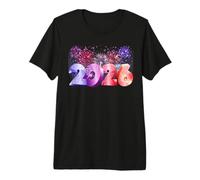 Feliz Año Nuevo 2026 Fireworks Party Eve Family Xmas T-Shirt Camiseta Premium