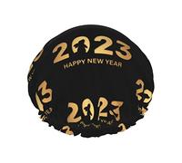 Feliz año nuevo chino 2023 gorros de ducha gorro de baño reutilizable gorro de baño elástico suave impermeable para gorros de pelo de todas las longitudes de cabello