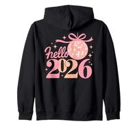 Feliz año Nuevo Hello 2026 Diseño de Camiseta de Bola de Discoteca Sudadera con Capucha