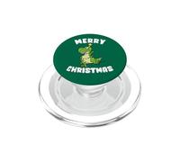 Feliz árbol de Navidad Rex Divertido Dinosaurio tiranosaurio Rex PopSockets PopGrip para MagSafe