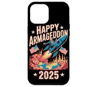 Feliz Armagedón 2025 4 de julio EE.UU. Conciencia contra la guerra Trump Carcasa para iPhone 12 Pro Max