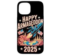 Feliz Armagedón 2025 4 de julio EE.UU. Conciencia contra la guerra Trump Carcasa para iPhone 15