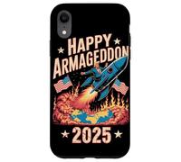 Feliz Armagedón 2025 4 de julio EE.UU. Conciencia contra la guerra Trump Carcasa para iPhone XR