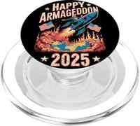 Feliz Armagedón 2025 4 de julio EE.UU. Conciencia contra la guerra Trump PopSockets PopGrip para MagSafe