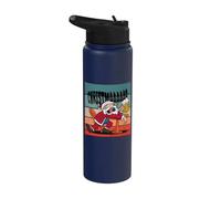 FELIZ BORRACHO SOY NAVIDAD Papá Noel divertido Navidad fea Stainless Steel Insulated Water Bottle