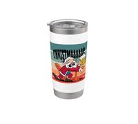 FELIZ BORRACHO SOY NAVIDAD Papá Noel divertido Navidad fea Vaso térmico de acero inoxidable de doble pared