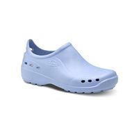 FELIZ CAMINAR - Zapato Sanitario Flotantes Shoes Celeste, 41 | Zueco Cerrado Unisex Antideslizantes y Cómodos para Hombre y Mujer | para Trabajo en Industria, Sanidad, Hostelería, Clínicas
