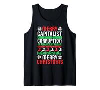Feliz CAPITALISTA Antiguo PAGANO Fiestas Meme Divertido Navidad Camiseta sin Mangas