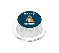Feliz Catmas Funny Cat Árbol de Navidad PopSockets PopGrip para MagSafe