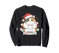 Feliz Catmas Funny Cat Lover Christmas Santa Hat Xmas Kitten Sudadera