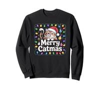 Feliz Catmas Funny Christmas Cat Owner Humor Sudadera