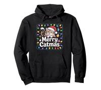 Feliz Catmas Funny Christmas Cat Owner Humor Sudadera con Capucha