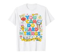 Feliz celebración del Primer día de Regreso a Clases Lista para estudiar Camiseta gráfica económica, Hombre, Blanco, XL